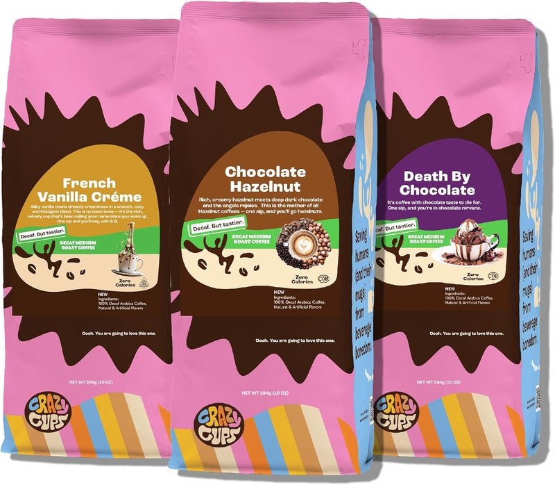 Crazy Cups Decaf Flavored Coffee Variety Pack - Image 1